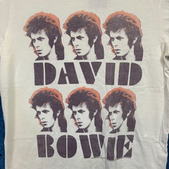 David Bowie Ziggy Stardust White Rock T-Shirt Size Extra Large - Picture 2 of 4